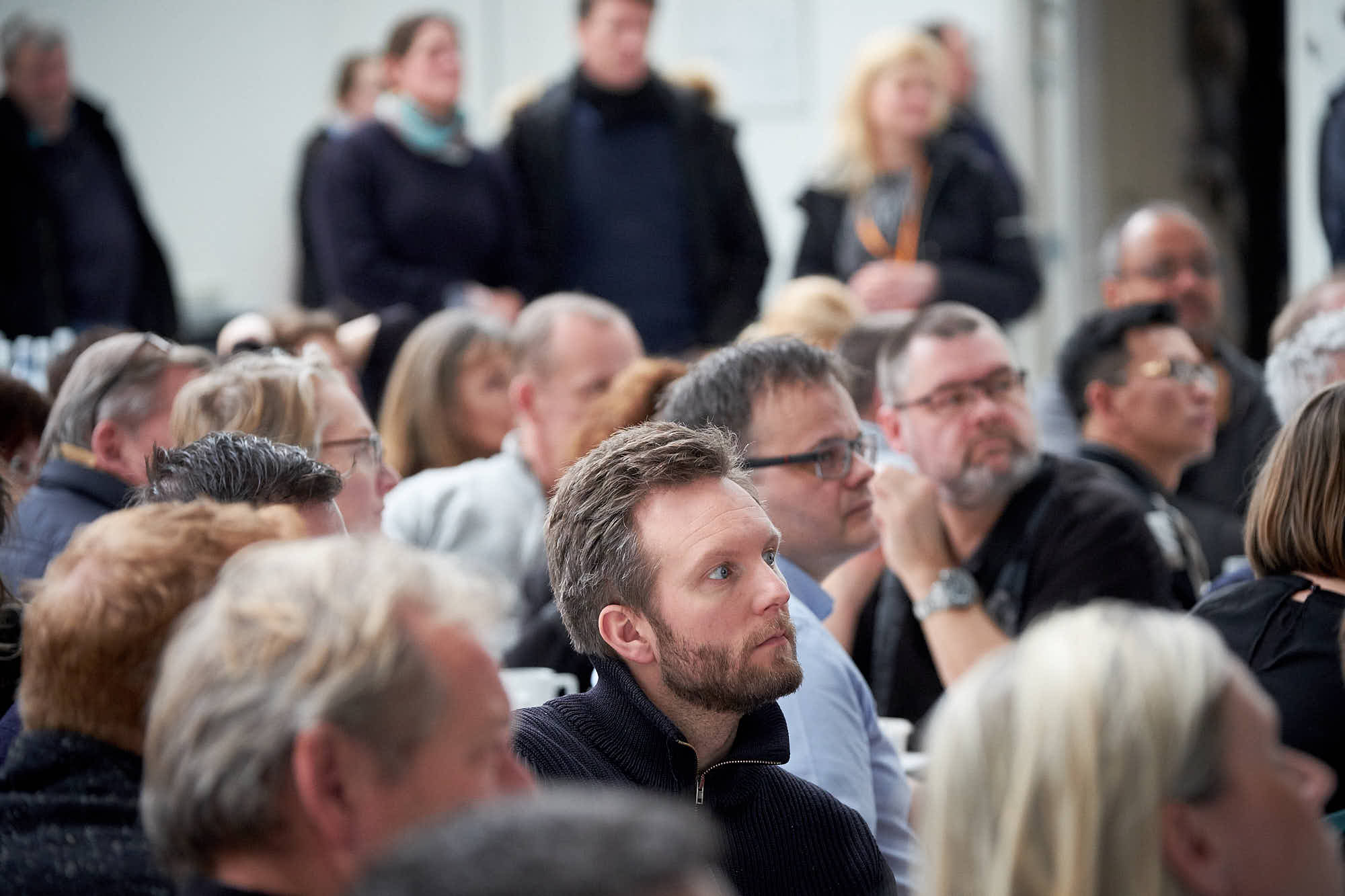 People attending a course